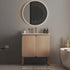 30" Light Wood Color Floor-standing Bathroom Vanity with R36 Arc Basin Soft Close Storage