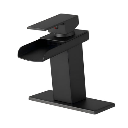 Matte Black Single Handle Bathroom Faucet