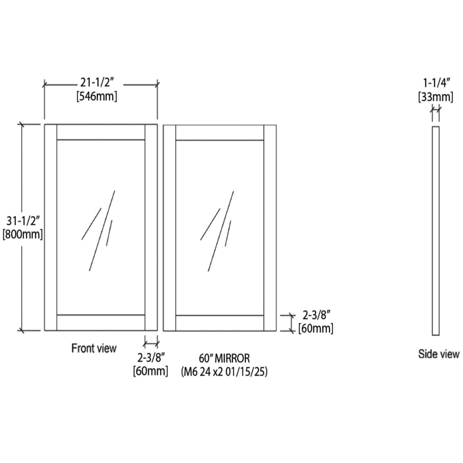 Mirror Size Gray