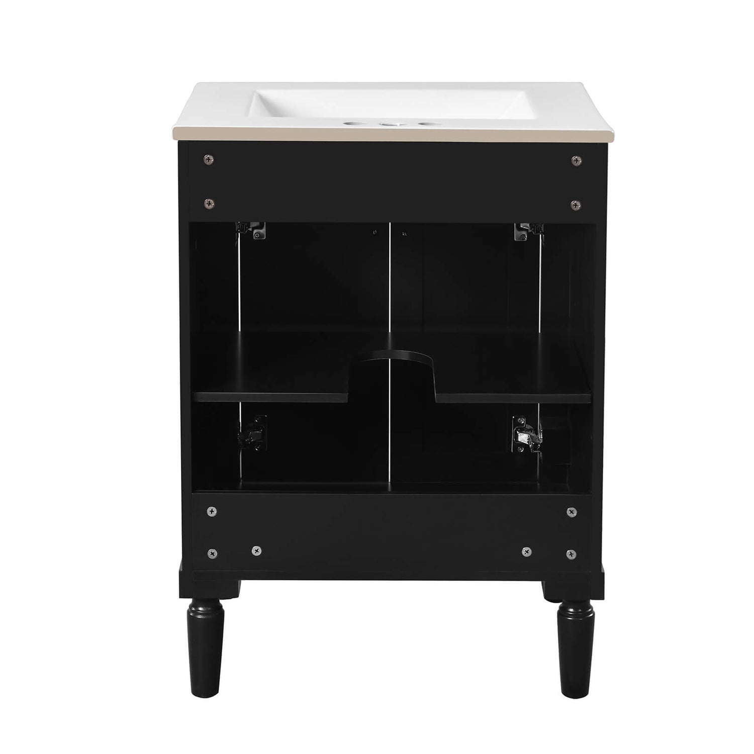 Modern 24 Inch Black Vanity with High Quality Construction