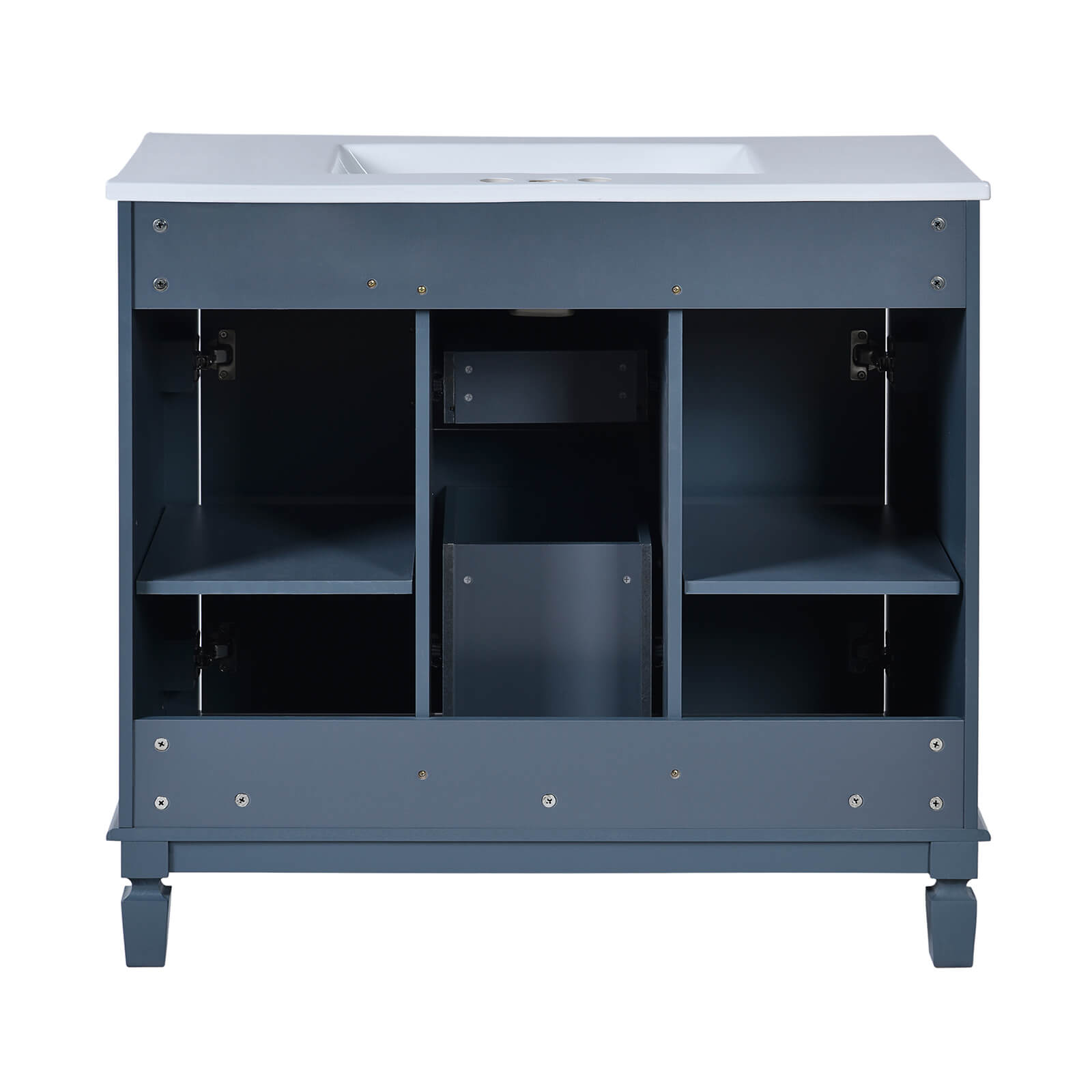 Modern 36 inch blue vanity with easy assembly and quality construction