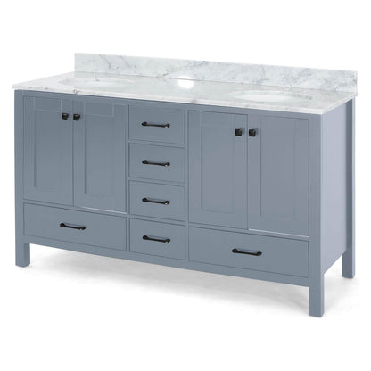 Modern 73 inch Freestanding Bathroom Vanity in Grey Poplar Wood