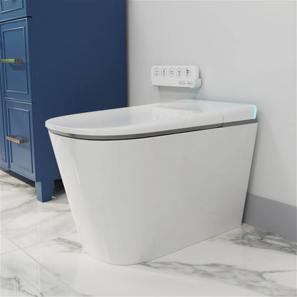 Modern LED Light Smart Bidet Toilet with Built-in Water Tank