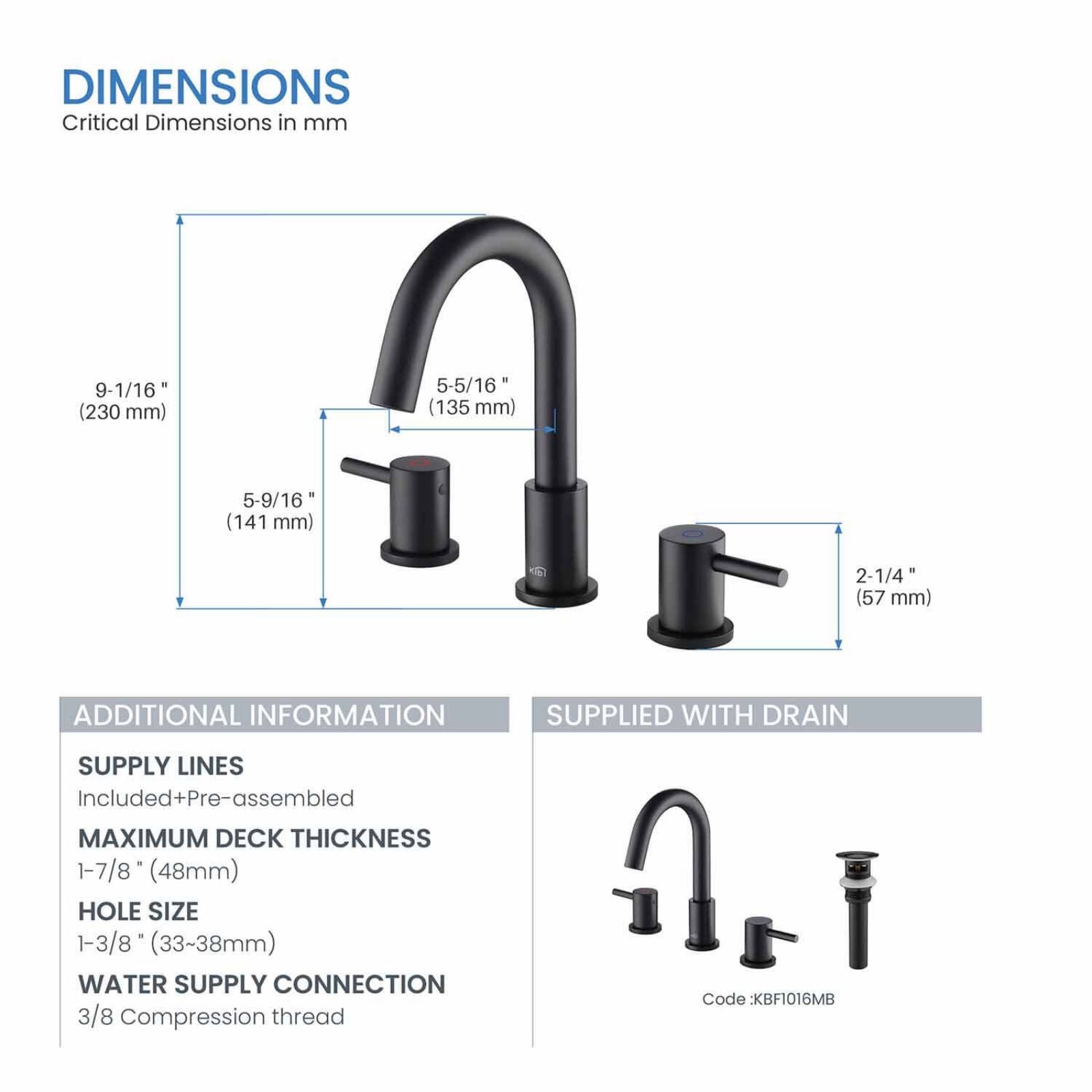 Product Dimensions Black