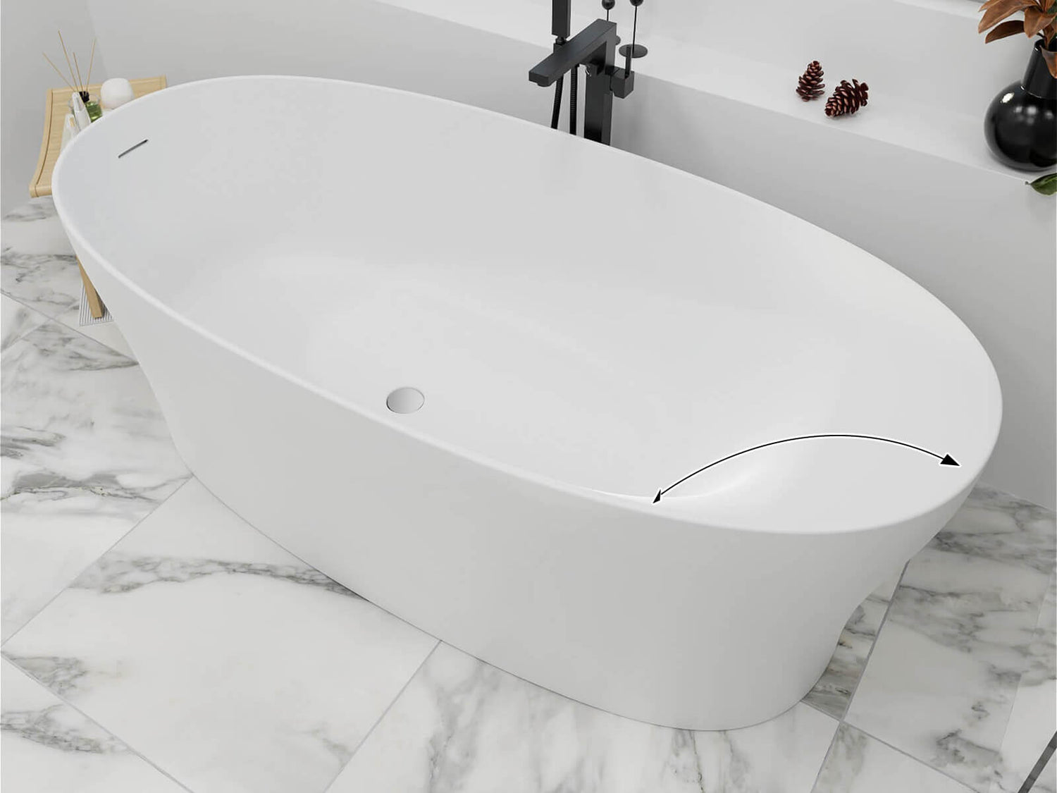 Recommended curved bathtub