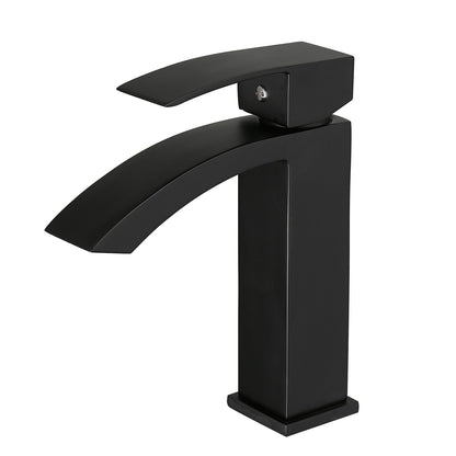 Single Hole Modern Bathroom Faucet by Giving Tree Black