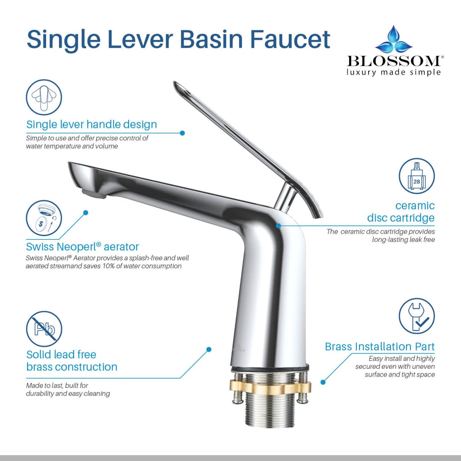 Single Lever Basin Faucet Chrome