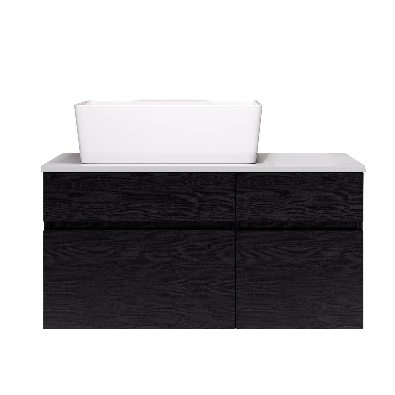 Sleek 32 Inch Bathroom Vanity with Ceramic Vessel Sink