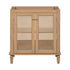 Spacious 29 in bathroom vanity base with two door cabinet and rattan fronts