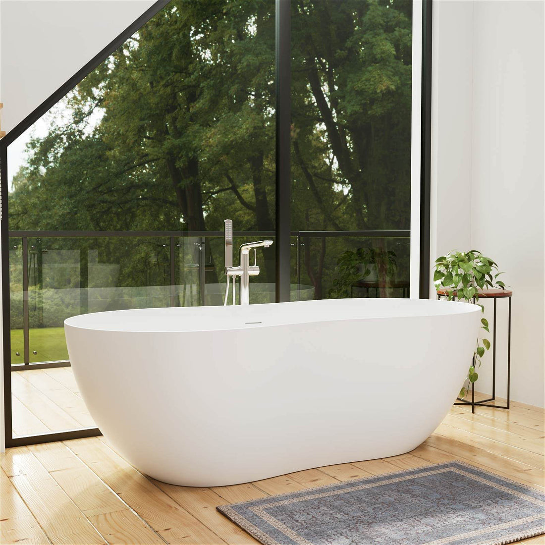 Stylish G8 1079W67 peanut shaped bathtub for the bathroom