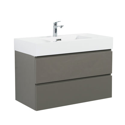 Stylish Gray Floating Vanity for Modern Bathrooms