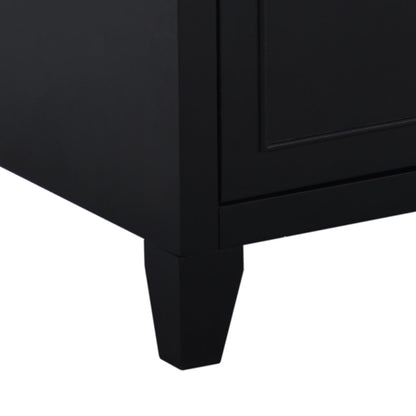 Table Base Diagram for 30 Inch Black Bathroom Vanity with 2 Left Drawers