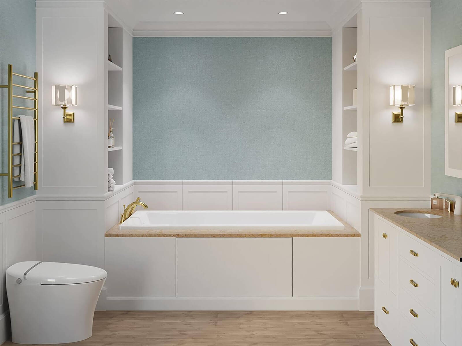 The most elegant built-in bathtub