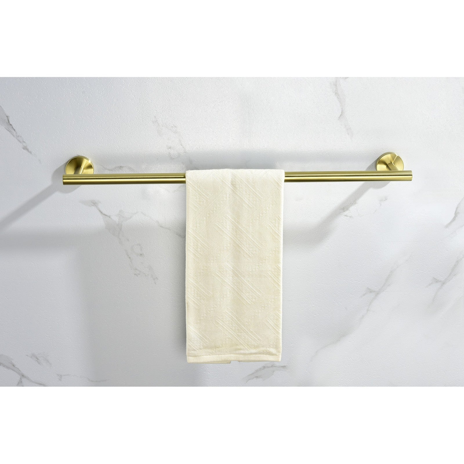 Wall-Mounted Steel Towel Rack 6-Piece Set Gold