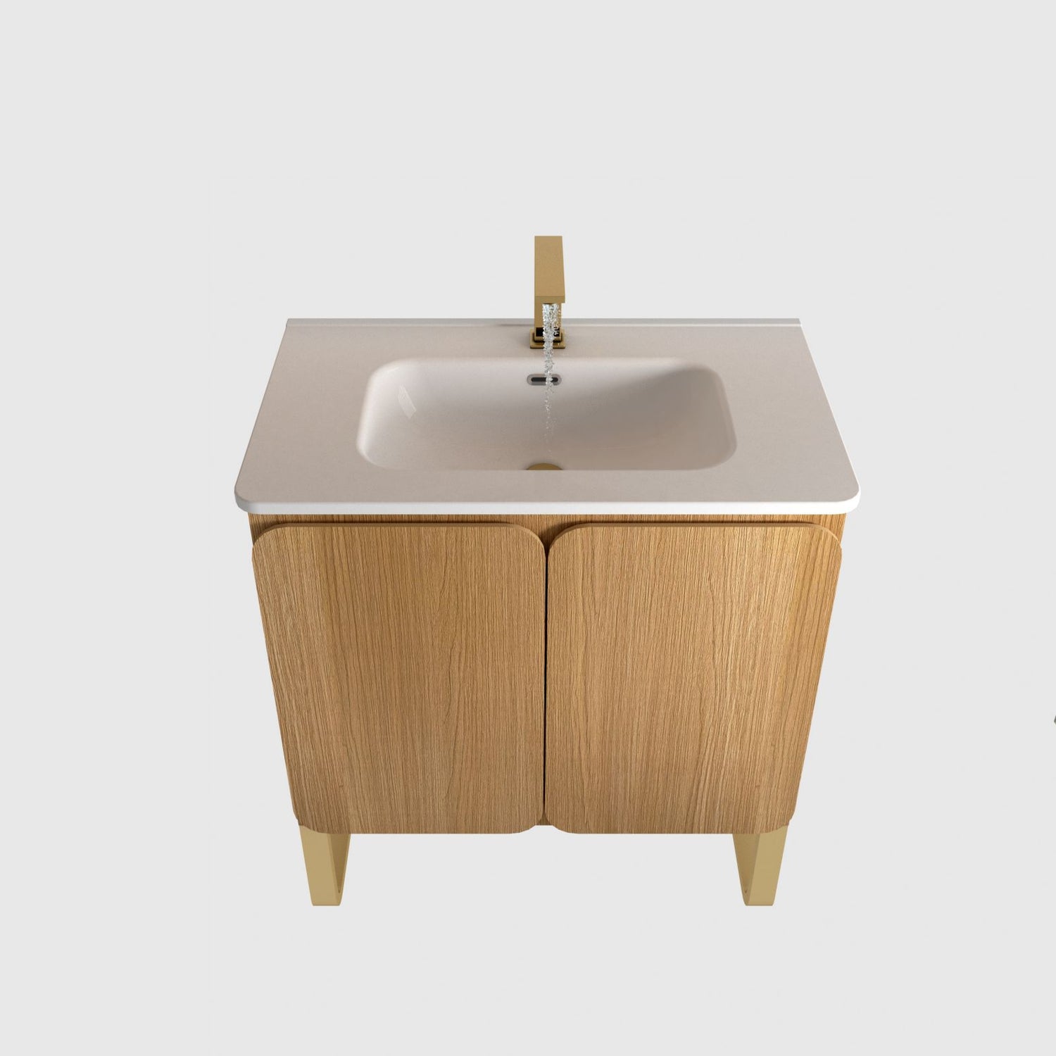 Wood Floor Vanity with Soft Close