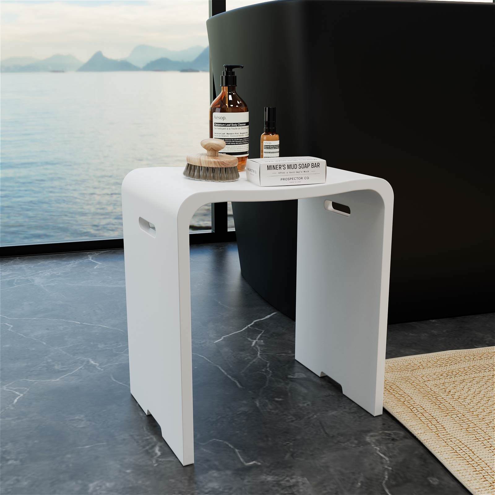 compact Small bathroom stool HA8008 MW