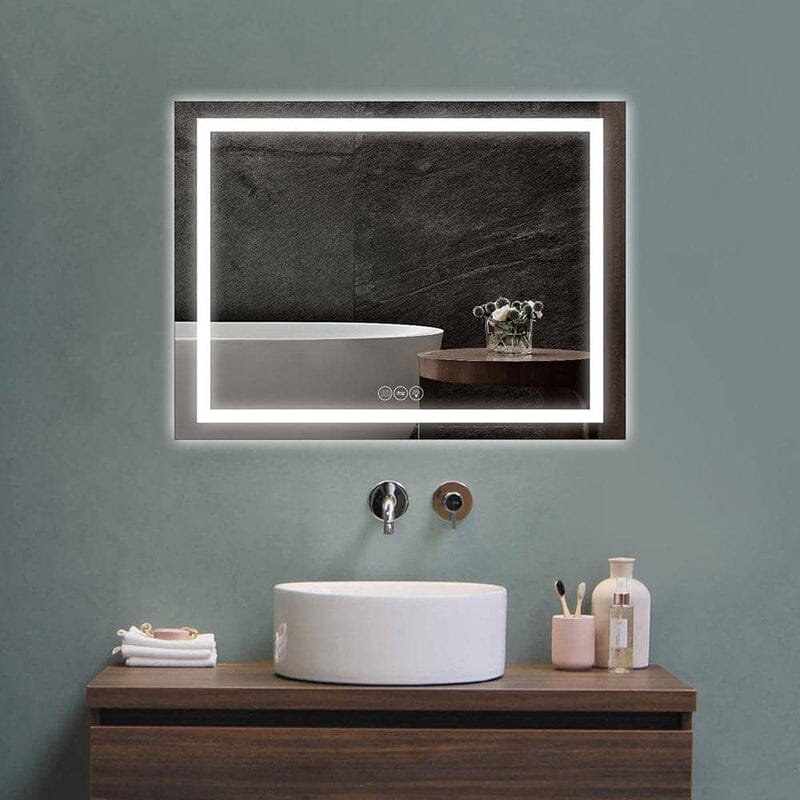 48 In. W X 36 In. H Led Light Bathroom Vanity Mirror Large Rectangular 