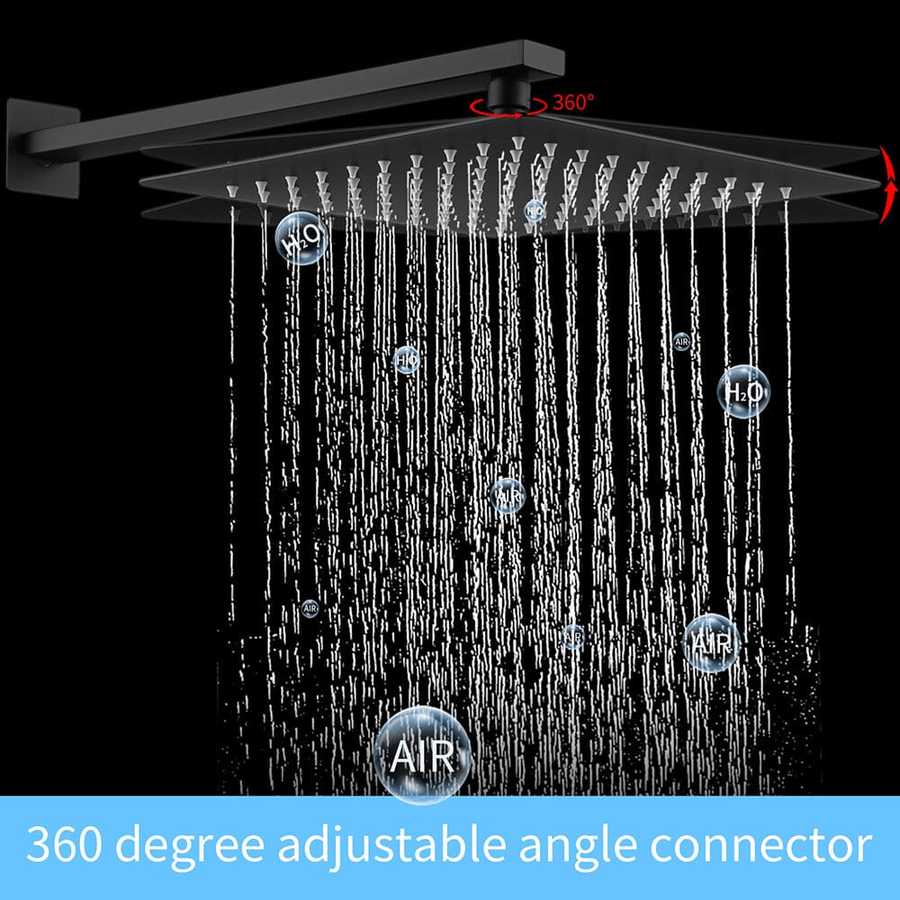 1 spray 12 deals inch square rainfall shower head Brand new