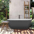59" grey modernization Freestanding Bathtub with Center Drain
